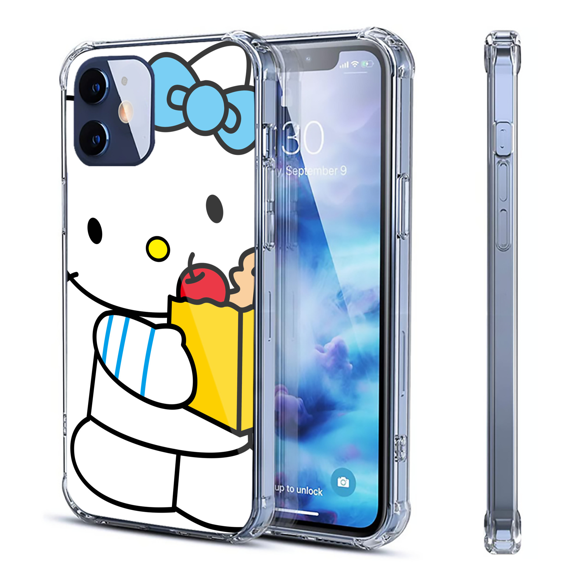 （画像用） Hello Kitty ハローキティ 【iPhone 12シリーズ対応】透明スマホケース（クリアソフトケース）